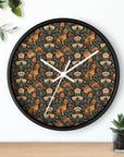 Dazzling Dachsund Blossoms & Foliage Wall Clock