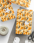 Golden Glitz 'n Glamour Woofwear Wrapping Paper