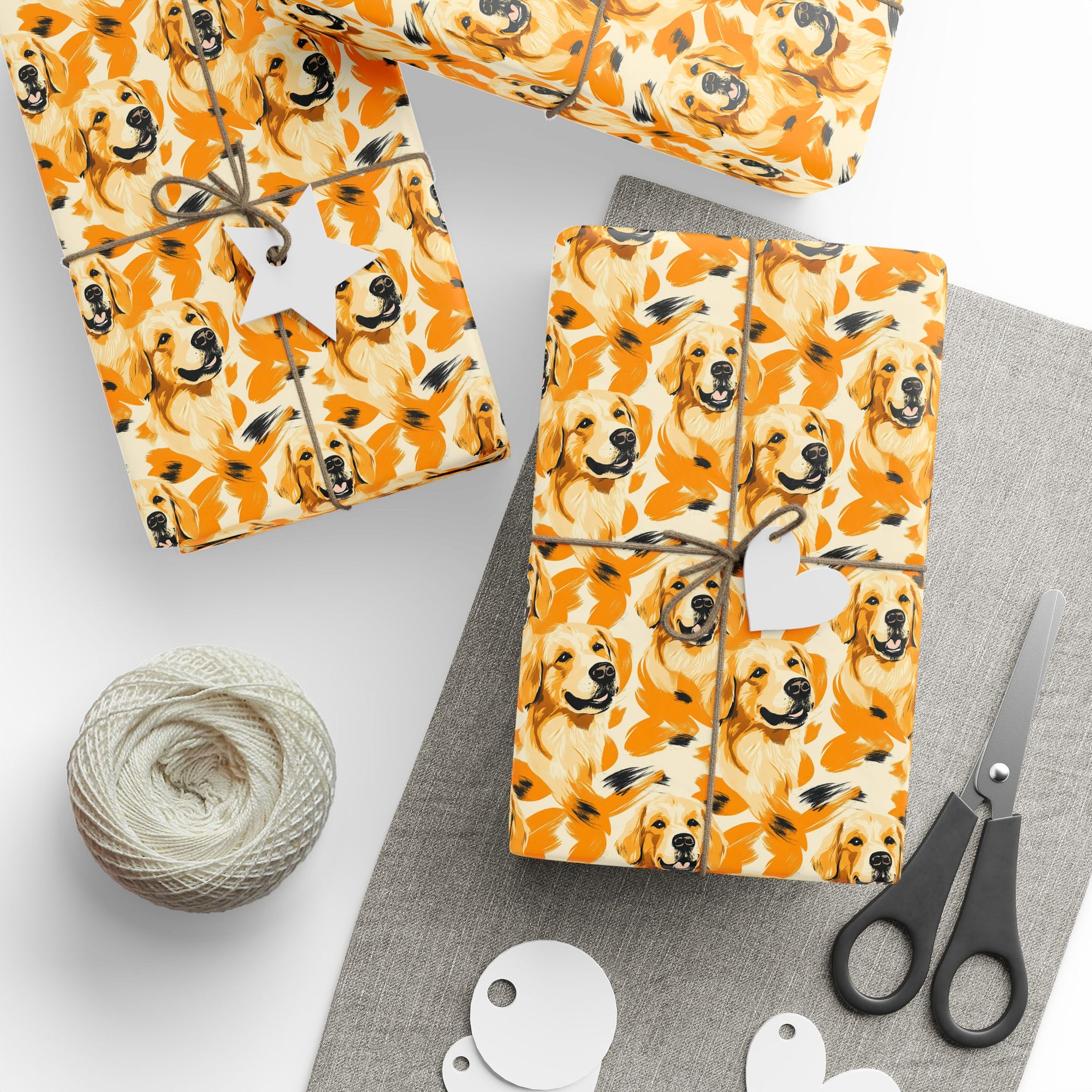 Golden Glitz &#39;n Glamour Woofwear Wrapping Paper