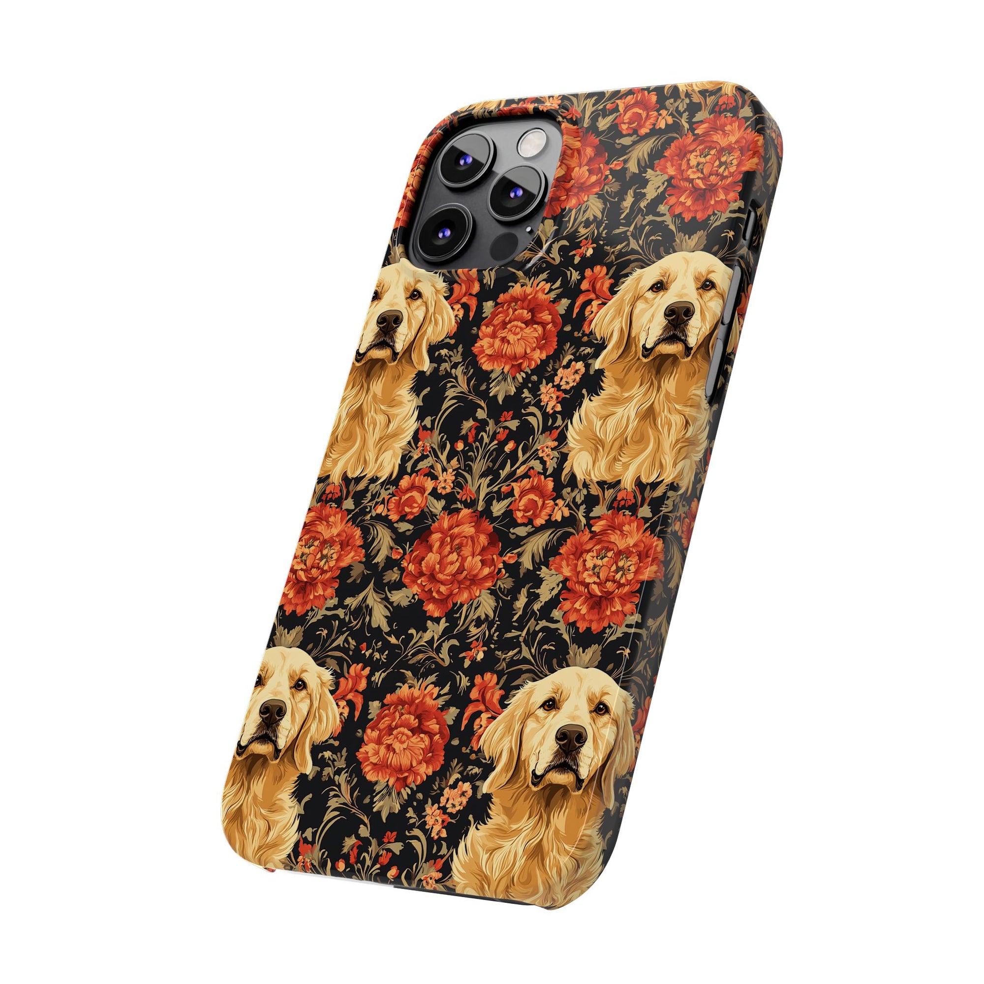 Golden Pawsatronic Tapestry Slim Phone Cases