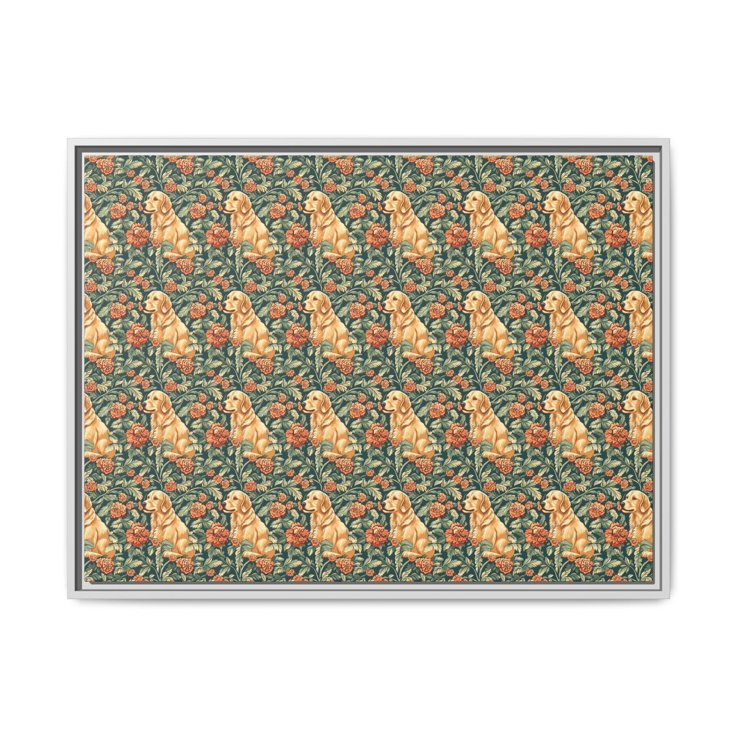 Blooming Goldie Glam Matte Canvas, Framed