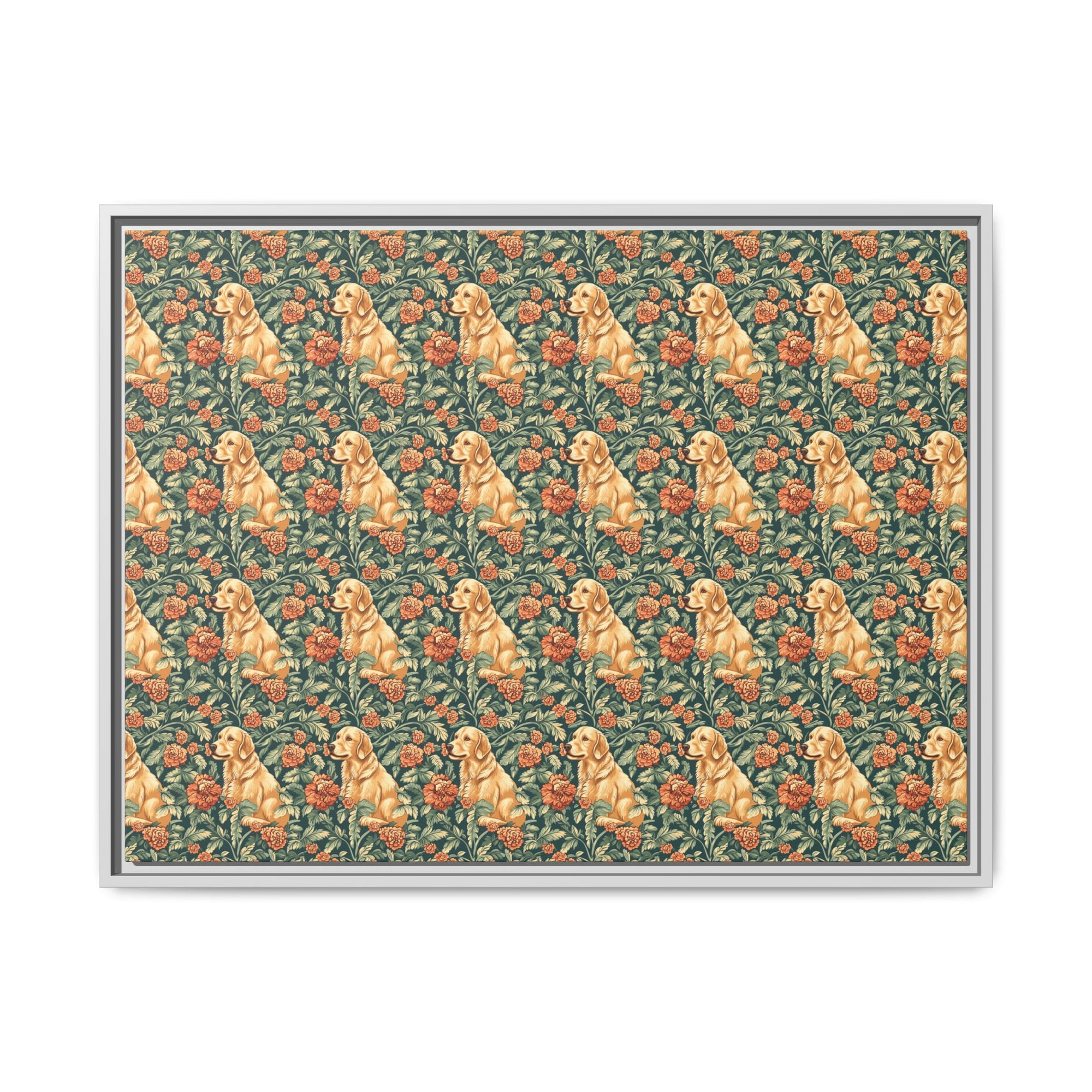 Blooming Goldie Glam Matte Canvas, Framed