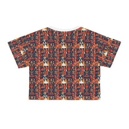 Boxer Blossom Tapestry Delight Crop Tee