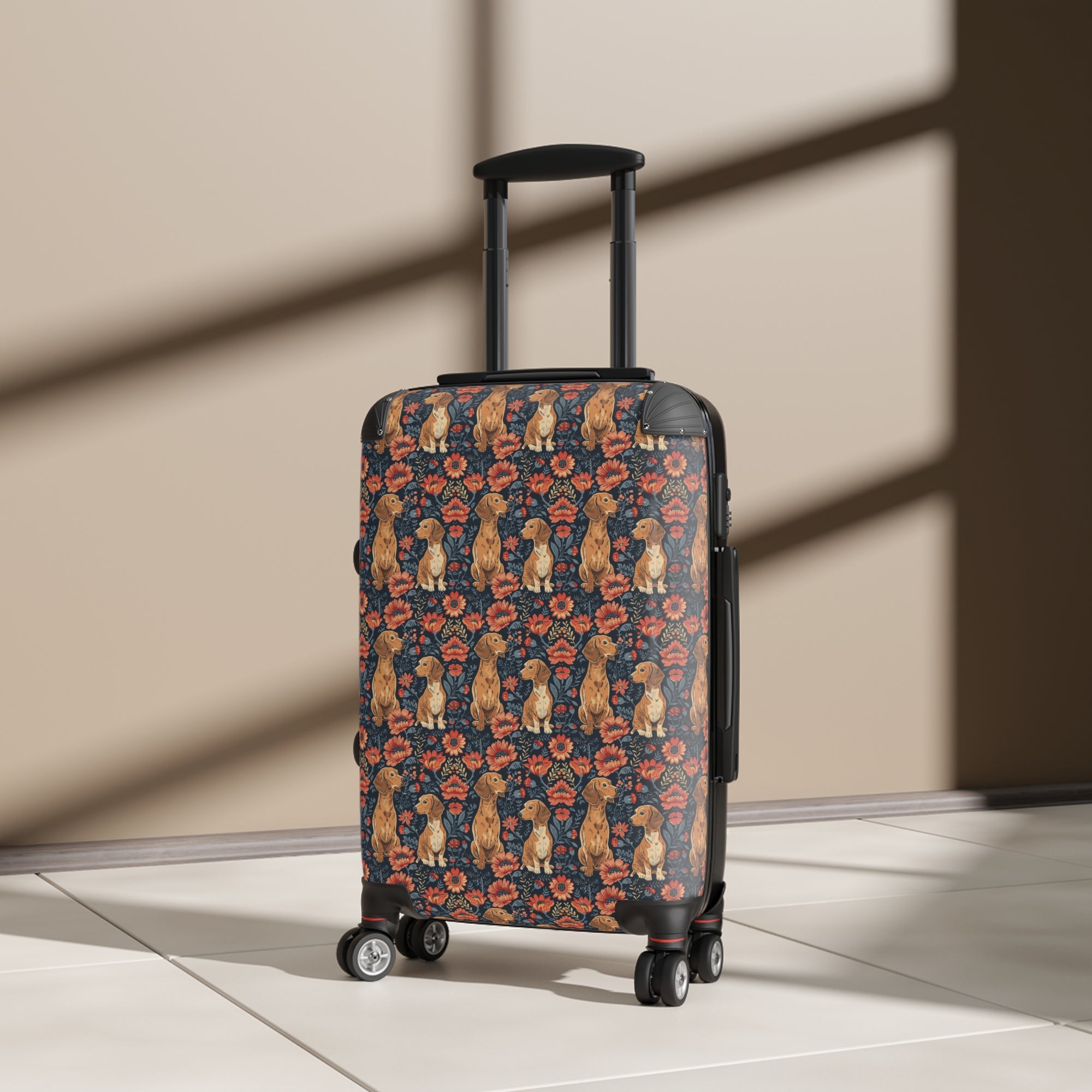 Floral Pawsome Dachsund Delight Suitcase