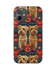 Yorkie Charm Twins Slim Phone Cases