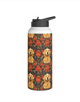 Golden Pawsatronic Tapestry Stainless Steel Water Bottle