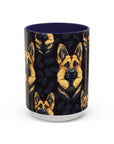 Majestic Hound Couture: German Shepherd LuxeBlend Accent Coffee Mug