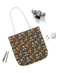 Dazzling Dachsund Blossoms & Foliage Canvas Tote Bag