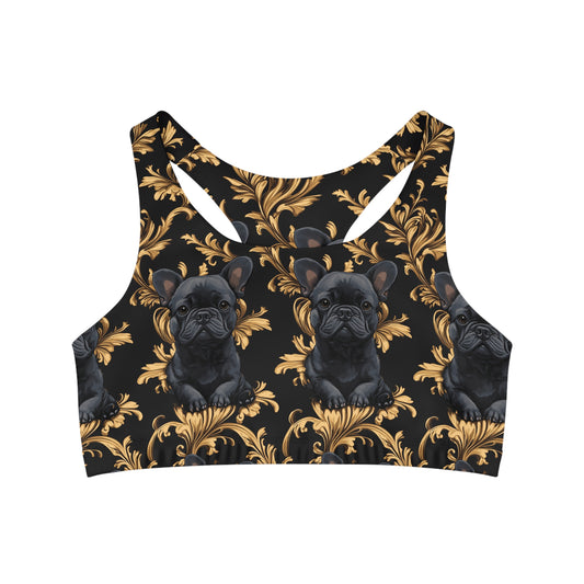 Regal Frenchie Noir Elegance Seamless Sports Bra