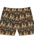 Beagle Blossom Bonanza Men's Mid-Length Swim Shorts