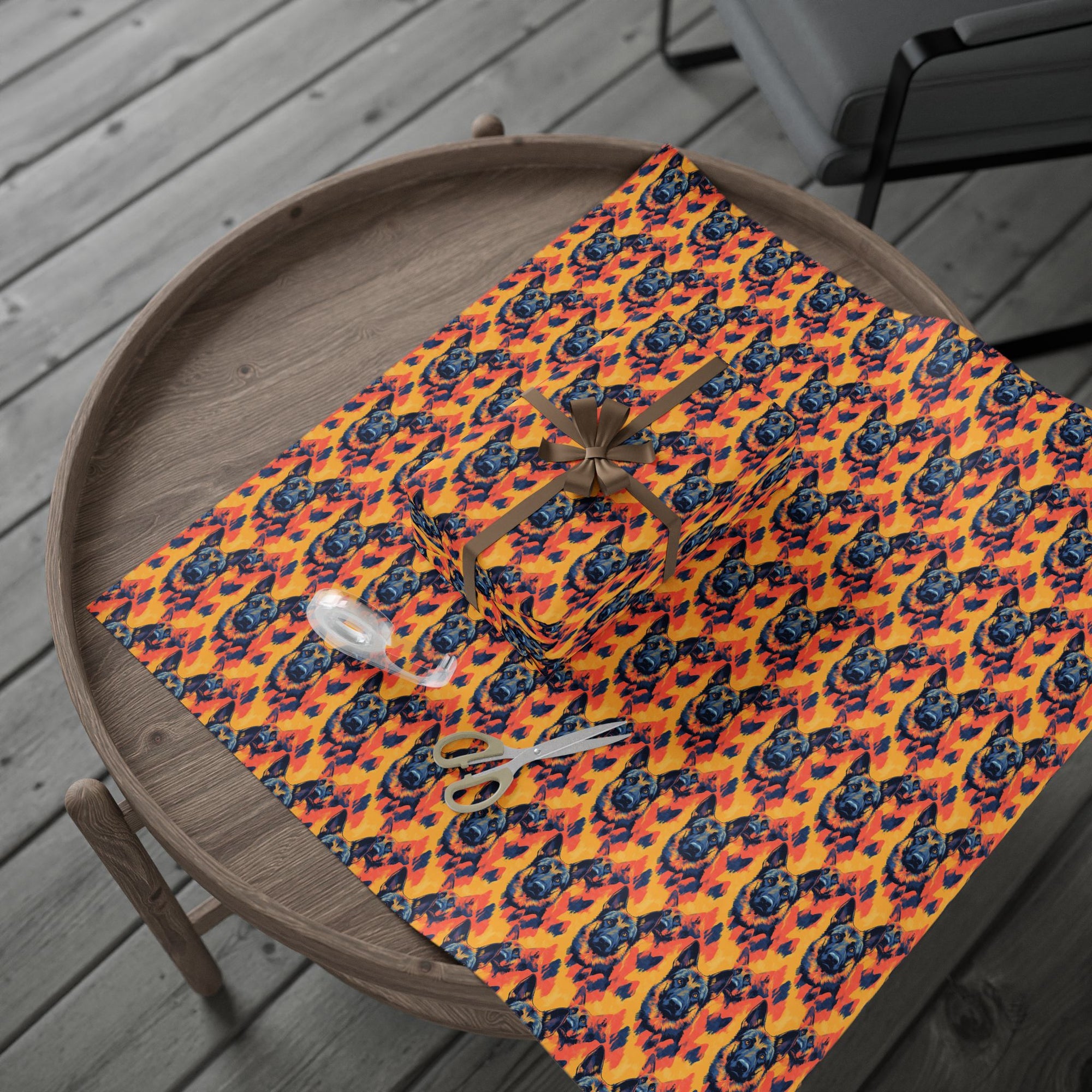 Impressionistic German Shepherds Wrapping Paper