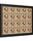 Bowtie Boxer Bliss Matte Canvas, Framed