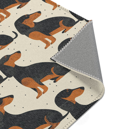 Dachshund Delight - Modern Area Rug