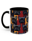 Chic Canine Checkmate - Frenchie Edition Accent Coffee Mug