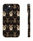 Nighttime Corgi Glow Stride Slim Phone Cases