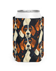 Beagle Glimmer Gaze Glamour Can Cooler Sleeve