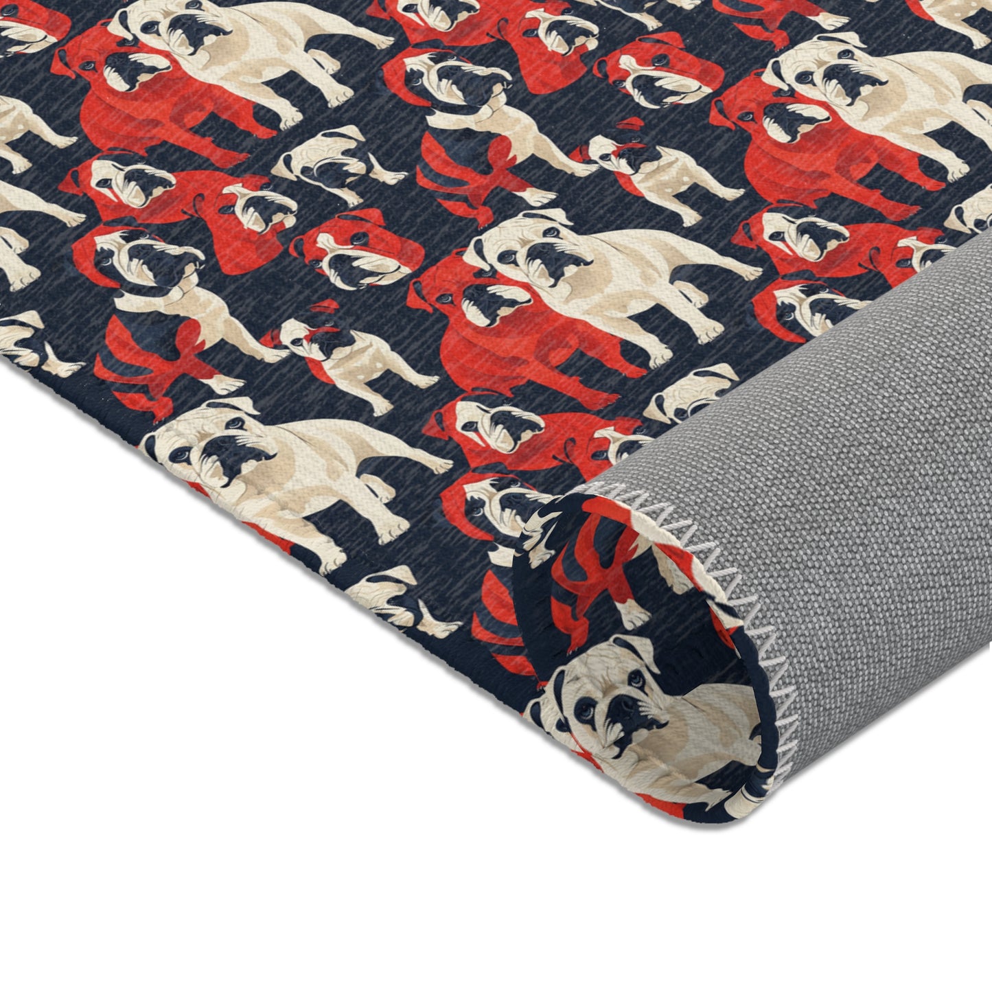 Modern Bulldog Bash - Fun Area Rug