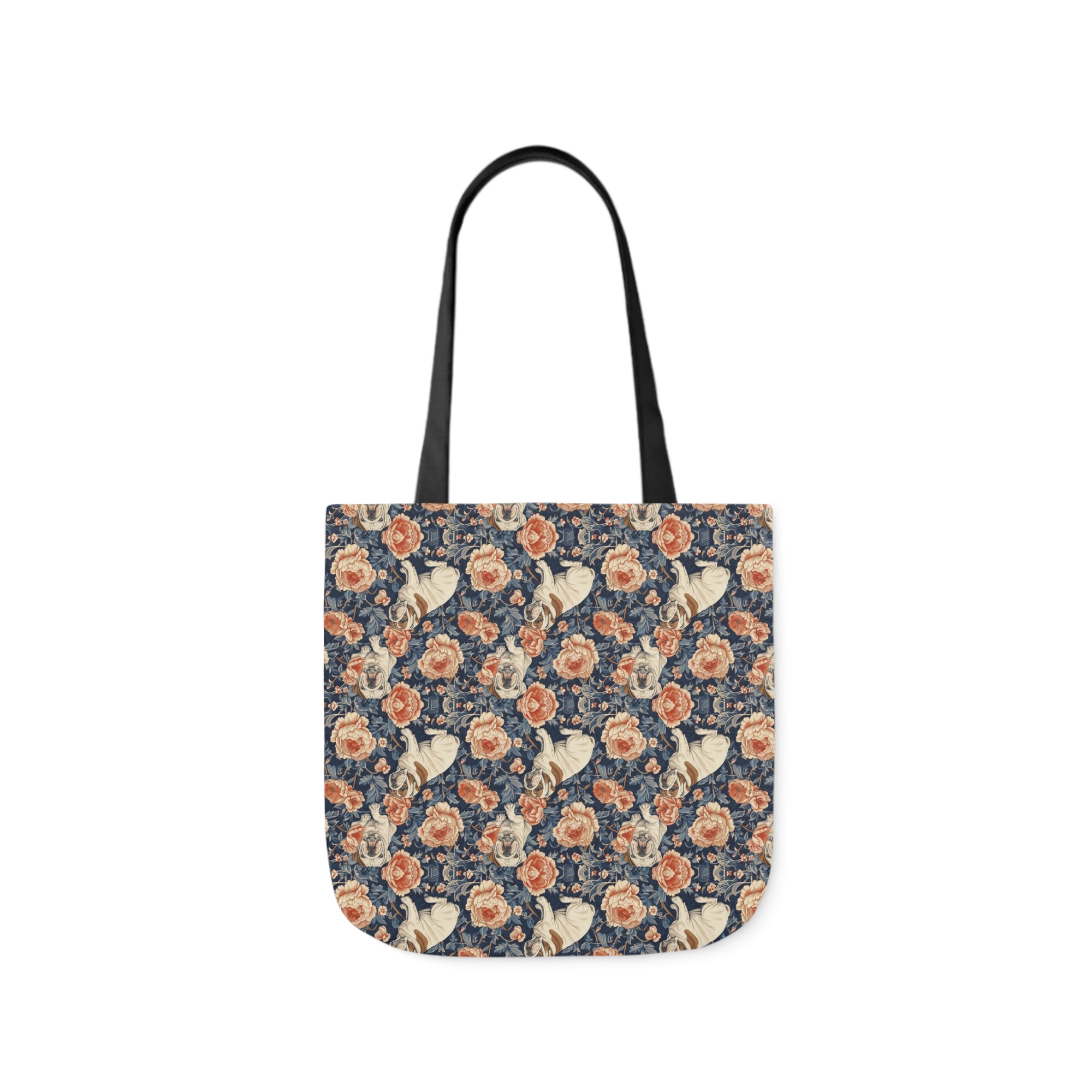 Blooming Bulldog Beauty Canvas Tote Bag