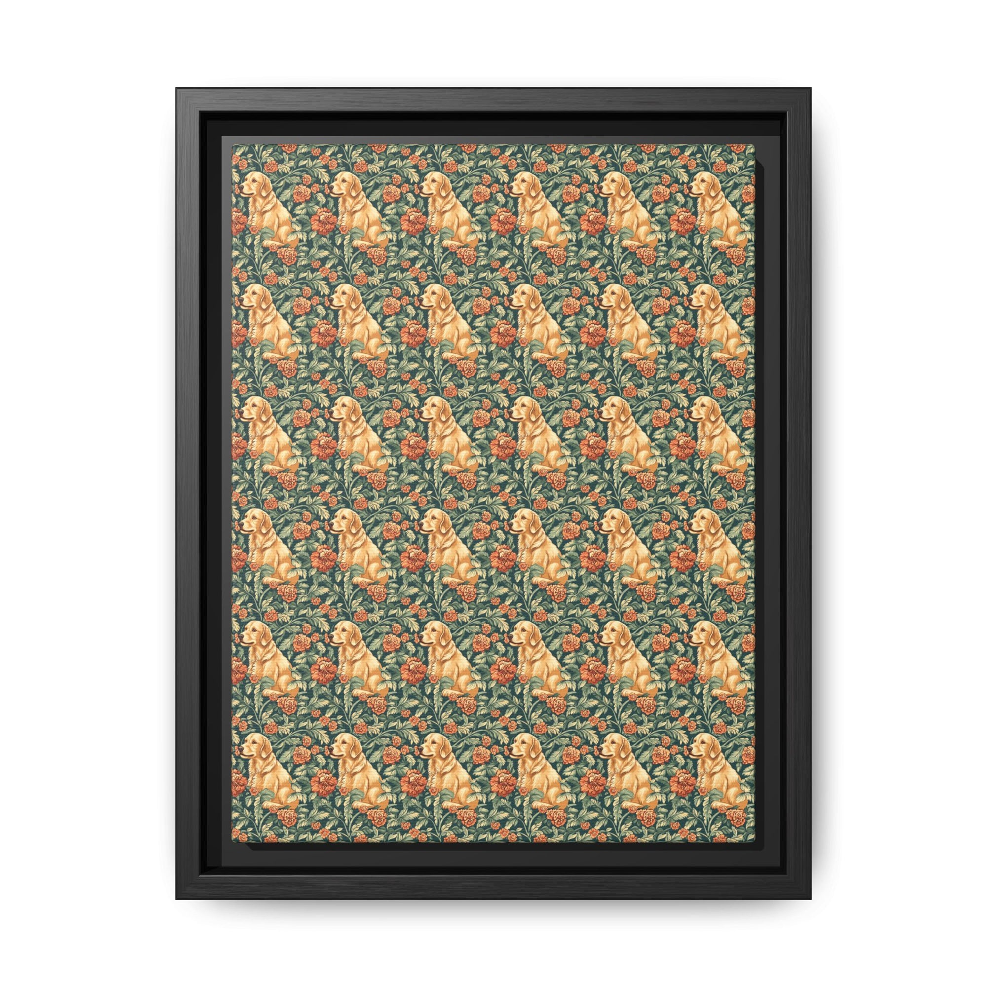 Blooming Goldie Glam Matte Canvas, Framed