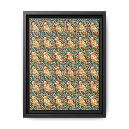 Blooming Goldie Glam Matte Canvas, Framed