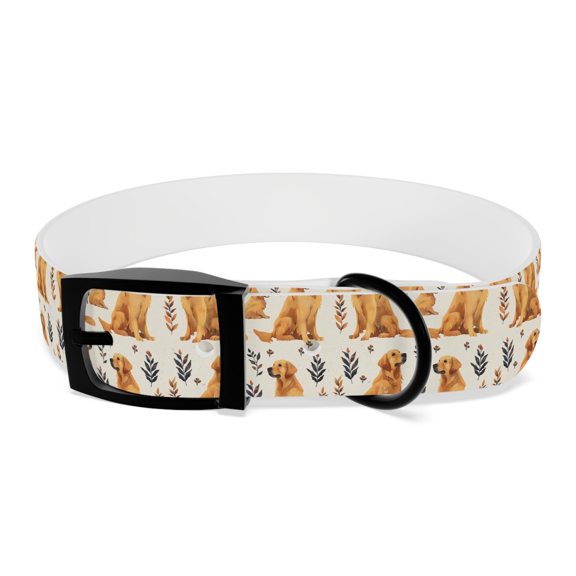 Golden Glamour Paws - Luxe Licks for Regal Retrievers Dog Collar