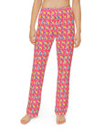 Bubblegum Glamour Bulldog Bouquet Kids Pajama Pants