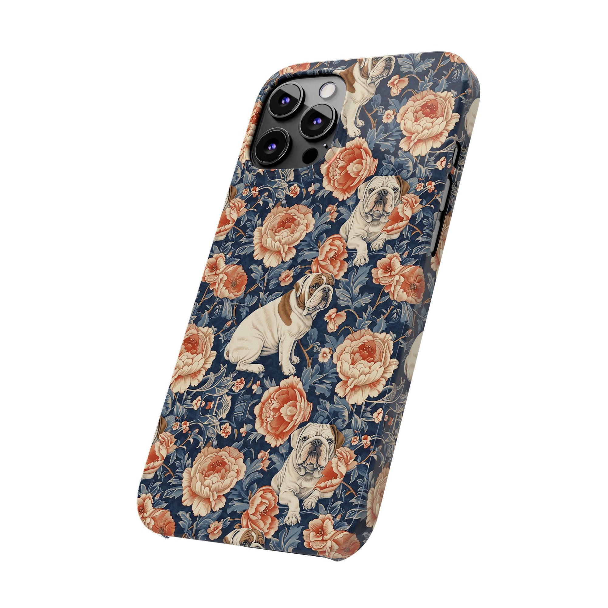 Blooming Bulldog Beauty Slim Phone Cases