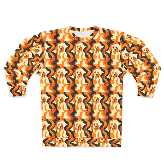 Golden Woof Abstract Glamour Unisex Sweatshirt