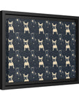 Frenchie Celestial Soar Matte Canvas, Framed