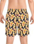 Modern Charm Labrador Chic Men's Mid-Length Swim Shorts