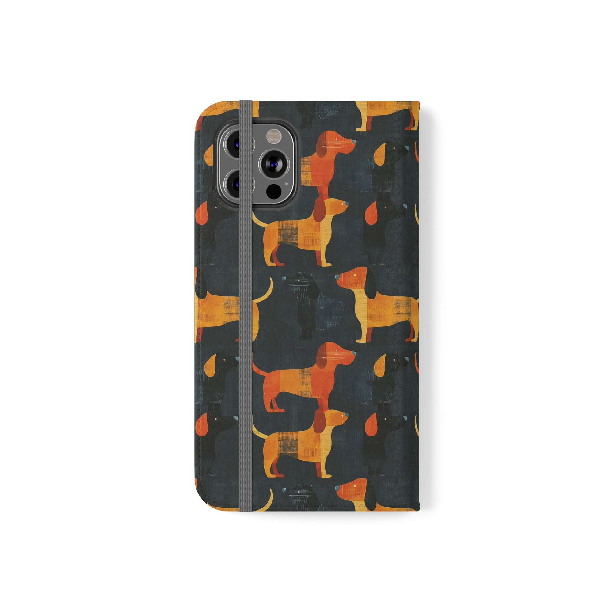 Dapper Dachshund Noir Glow Flip Cases