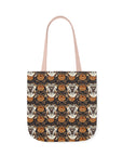 Bloomingly Bulldogistic Bouquet Canvas Tote Bag