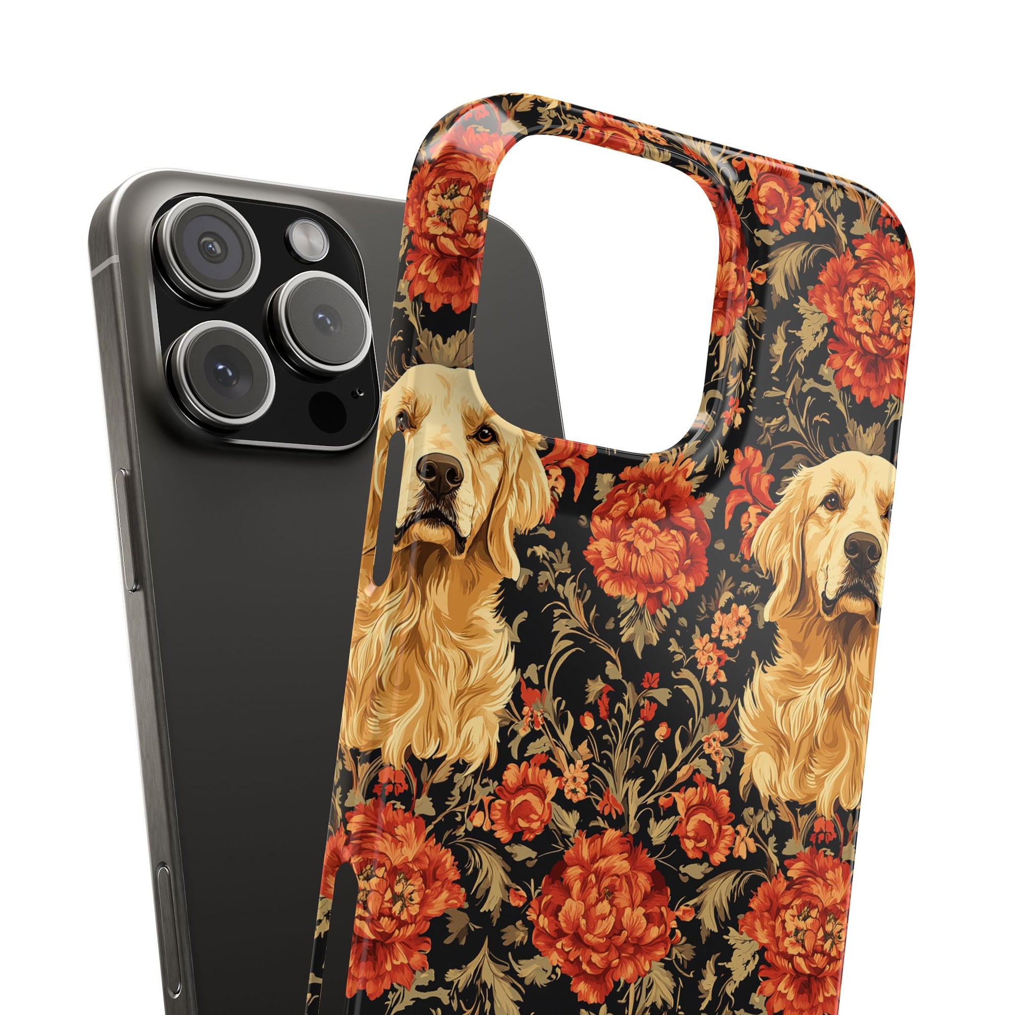 Golden Pawsatronic Tapestry Slim Phone Cases