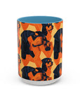 Rottweiler Chic Pawsitivity Accent Coffee Mug