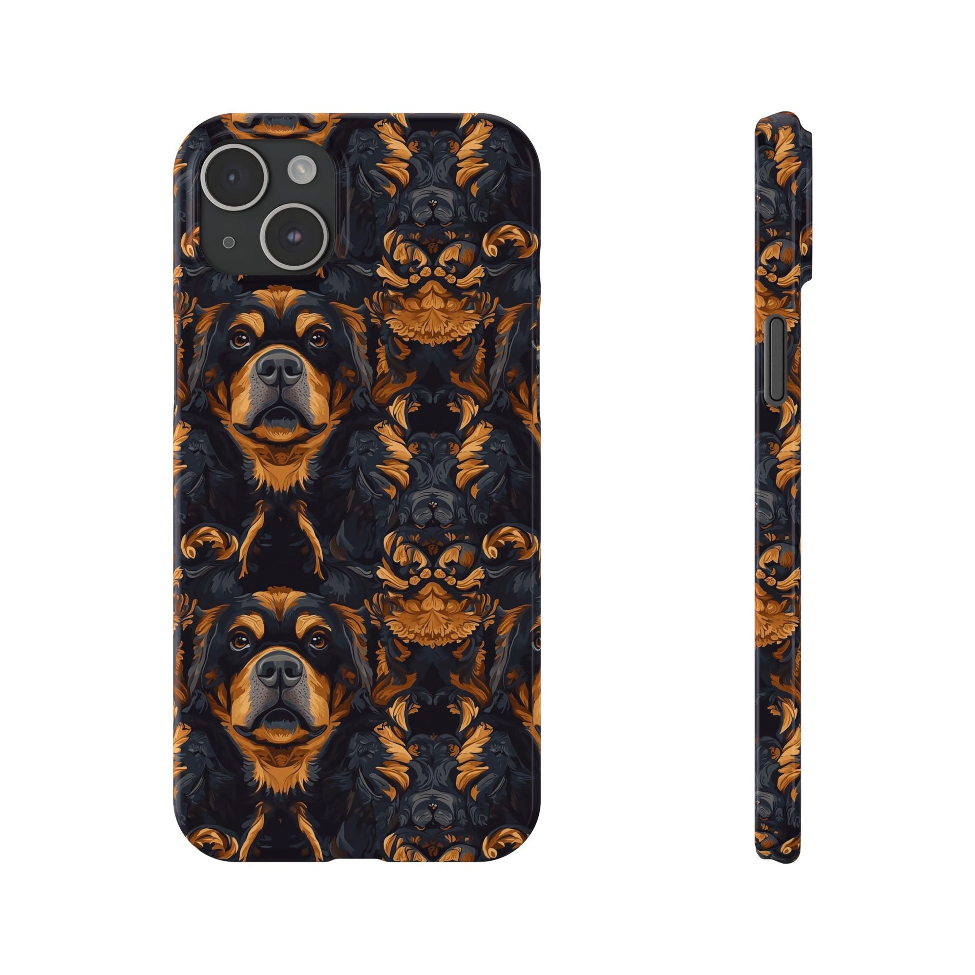 Modern Rottweiler Royalty Slim Phone Cases