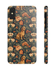 Dazzling Dachsund Blossoms & Foliage Slim Phone Cases