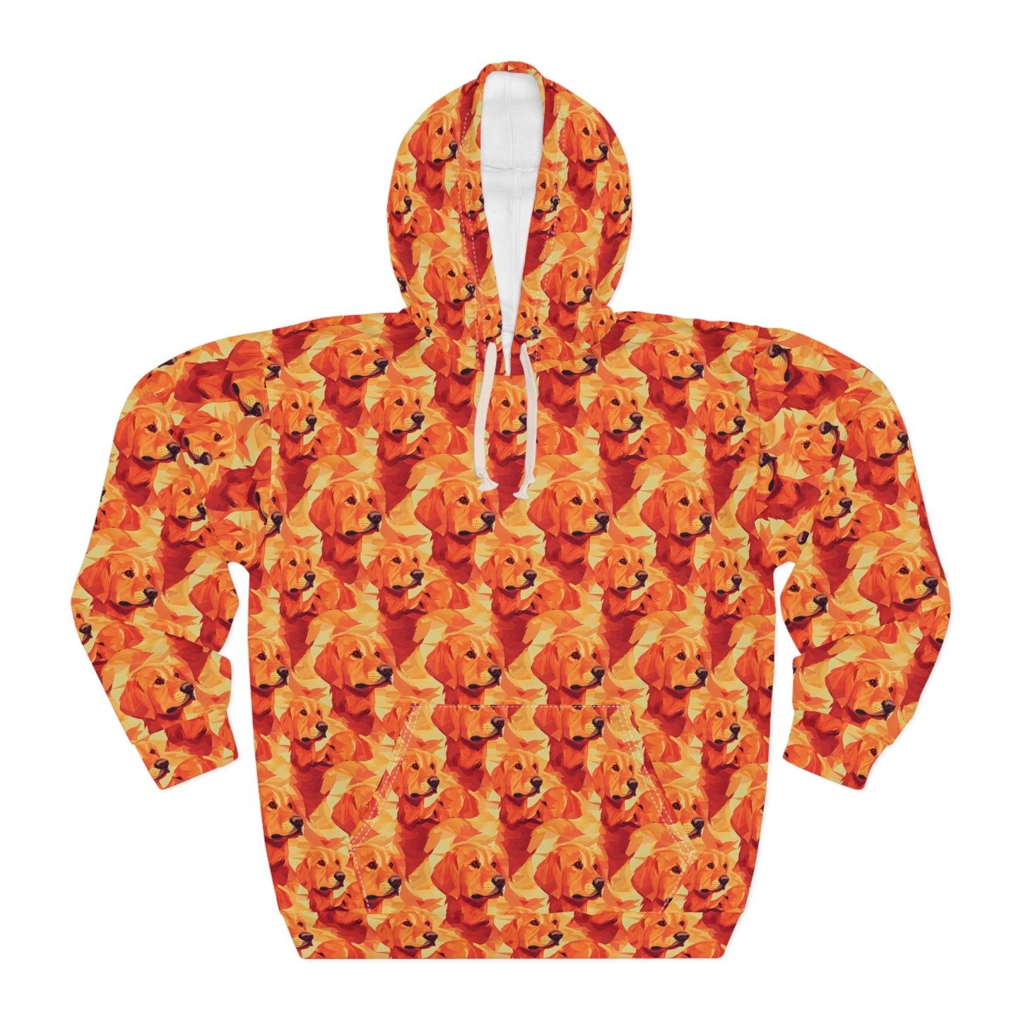 Golden Glamour Paws Unisex Pullover Hoodie