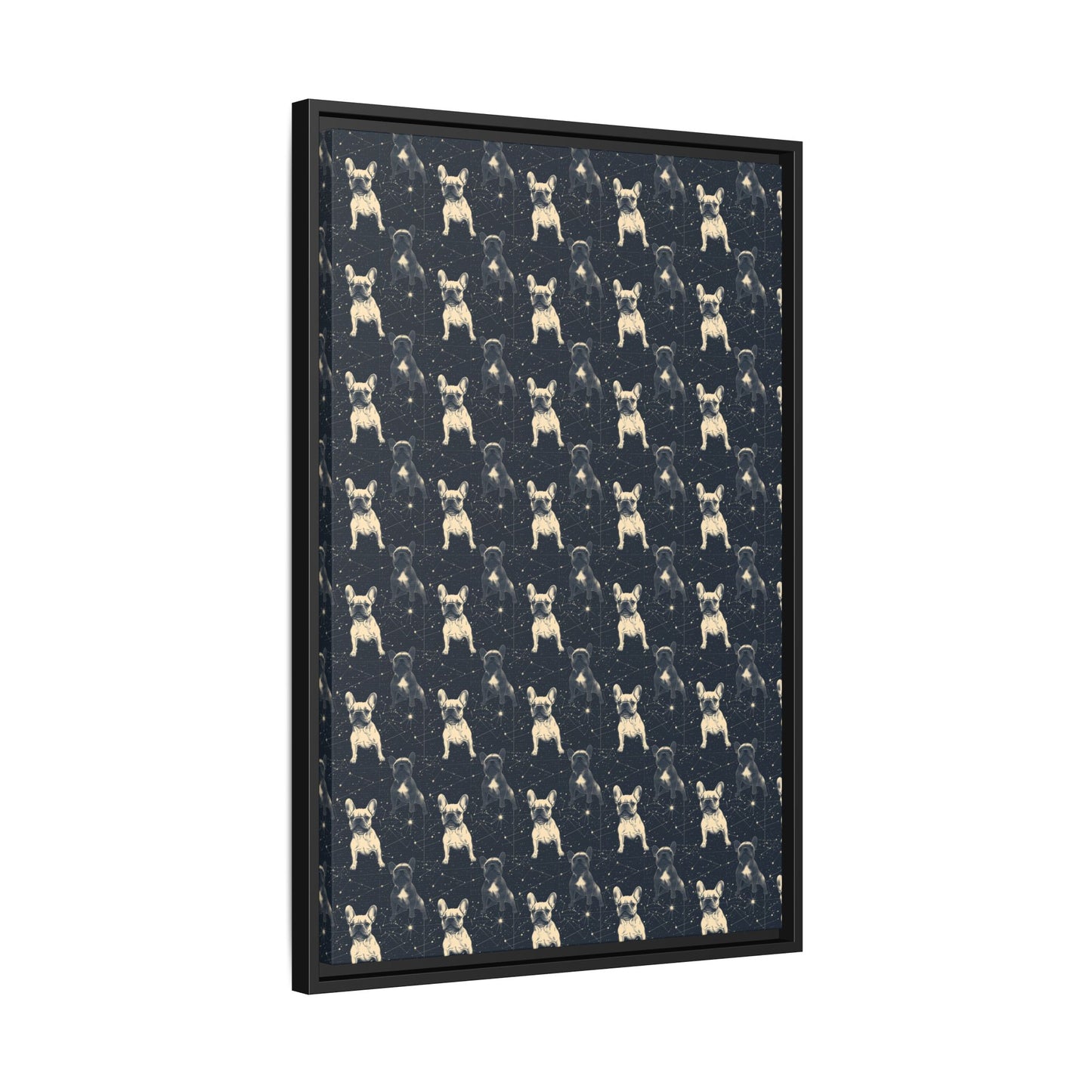 Frenchie Celestial Soar Matte Canvas, Framed