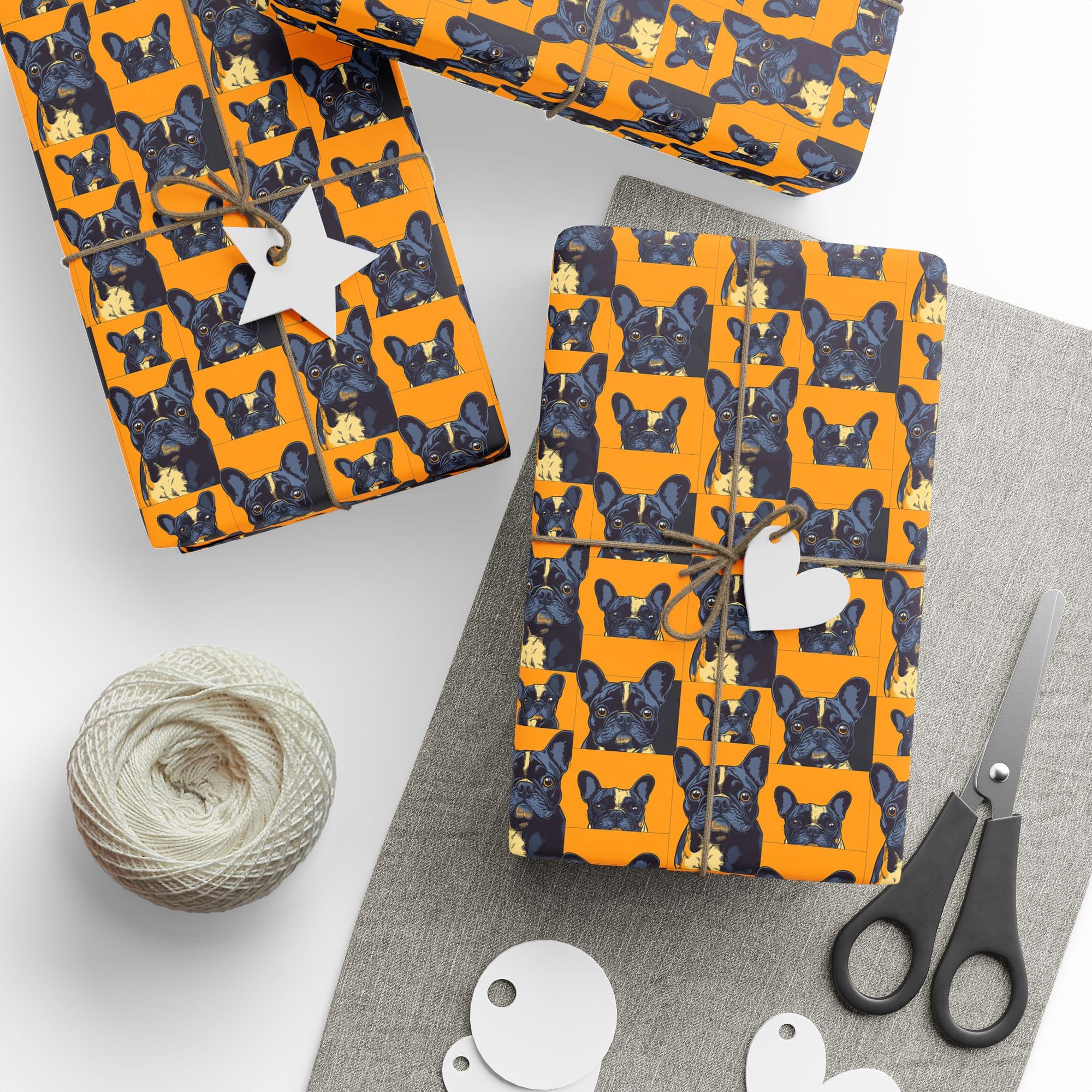 Frenchie Pawsitively Pawsome Peek-a-Boo Perfection Wrapping Paper