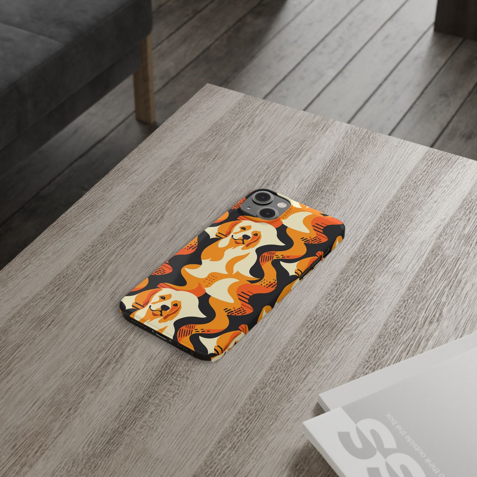 Golden Woof Abstract Glamour Slim Phone Cases