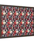 Bulldoggy Bliss Chomper Matte Canvas, Framed