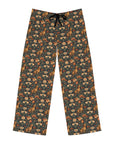 Dazzling Dachsund Blossoms & Foliage Men's Pajama Pants