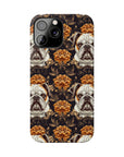 Bloomingly Bulldogistic Bouquet Slim Phone Cases