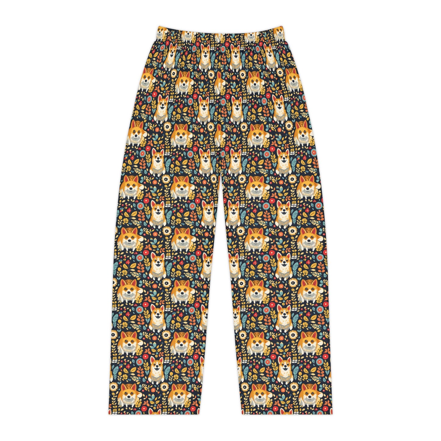 Corgi Rainbow Vine Dream Women's Pajama Pants