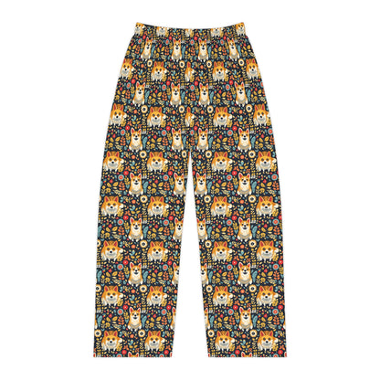 Corgi Rainbow Vine Dream Women's Pajama Pants