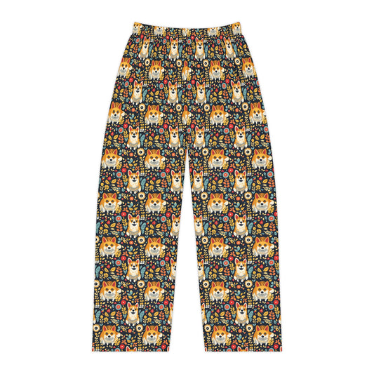 Corgi Rainbow Vine Dream Women's Pajama Pants