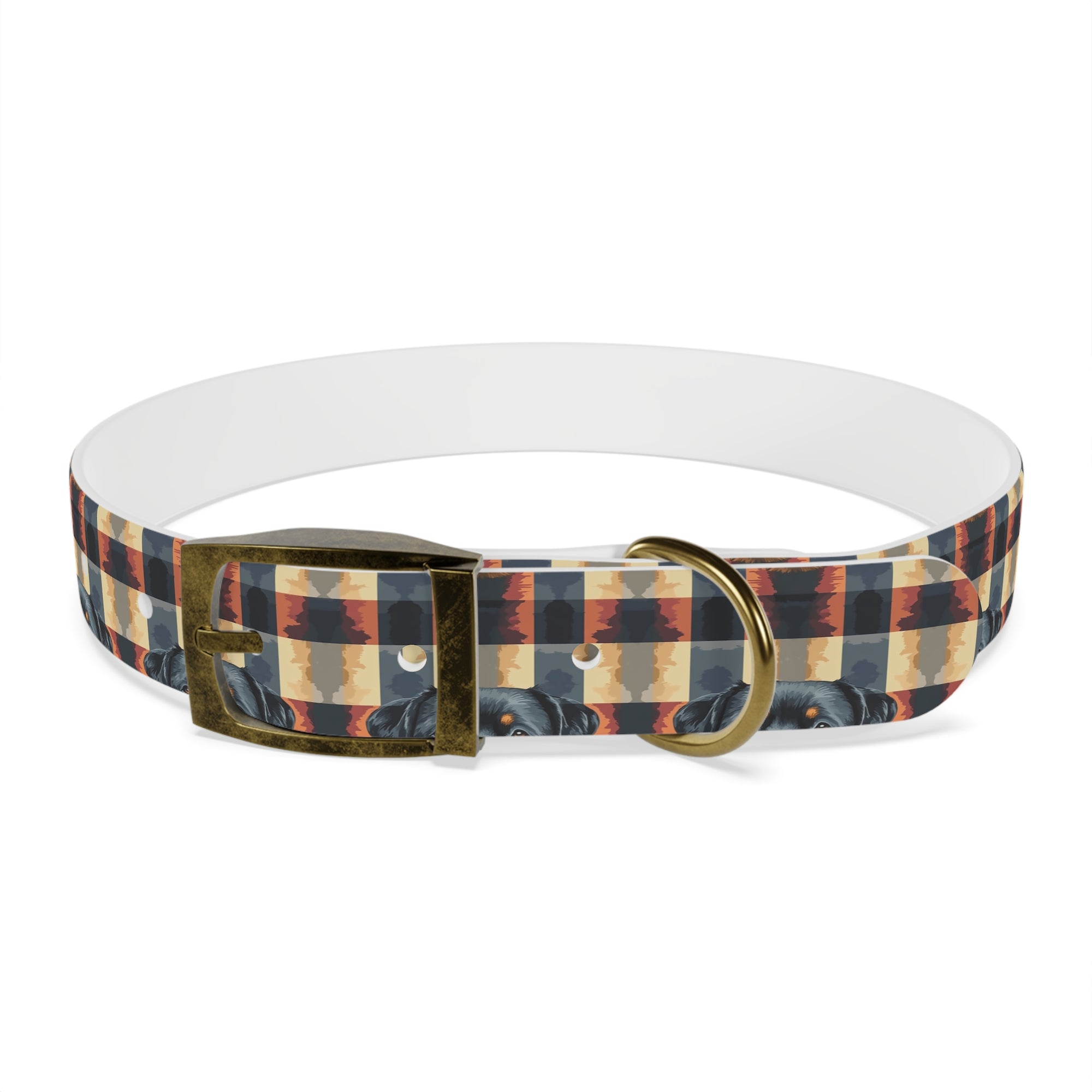 Pawsome Rottweiler Royalty Plaid Dog Collar