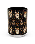 Nighttime Corgi Glow Stride Accent Coffee Mug