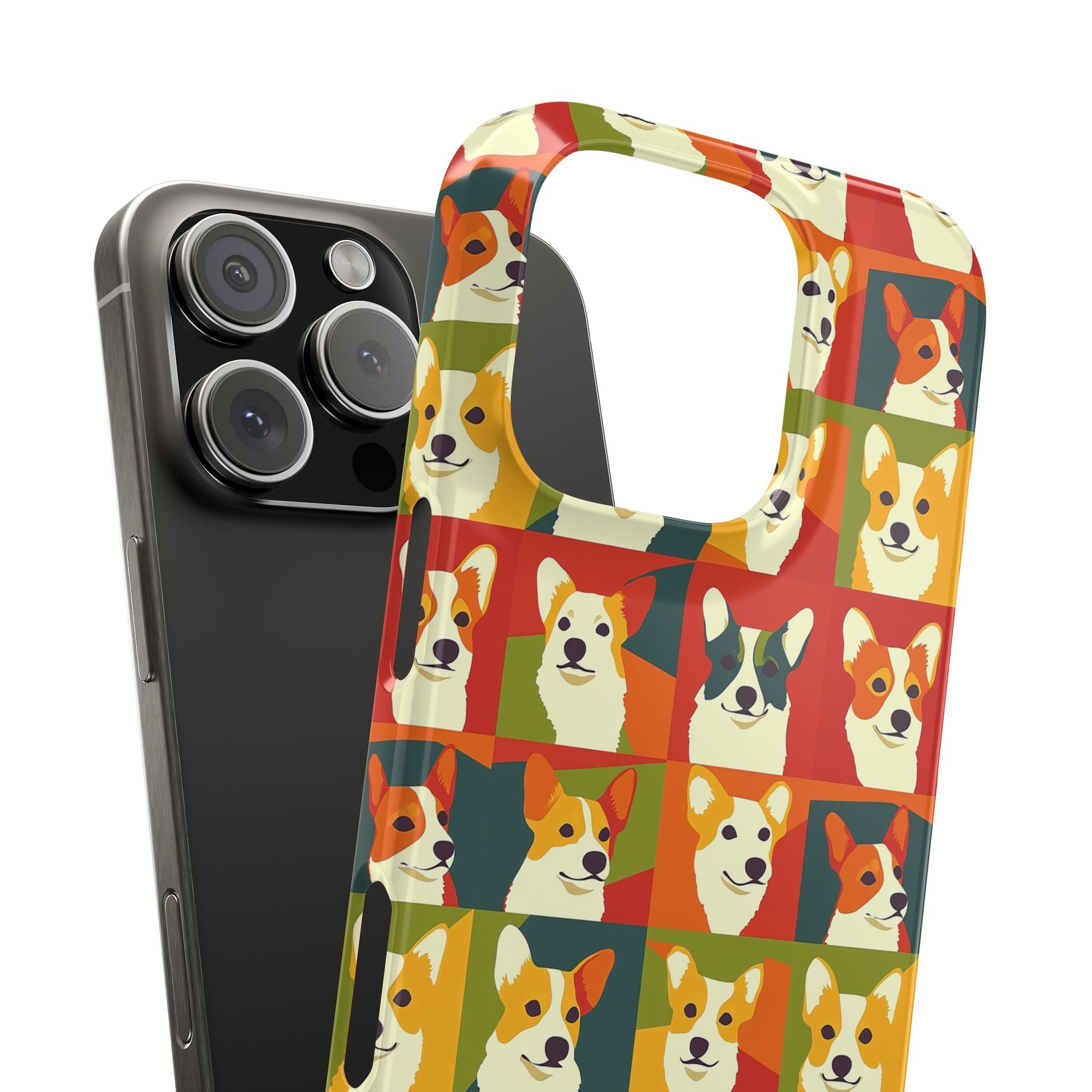 Corgi Chic Popart Pup Slim Phone Cases