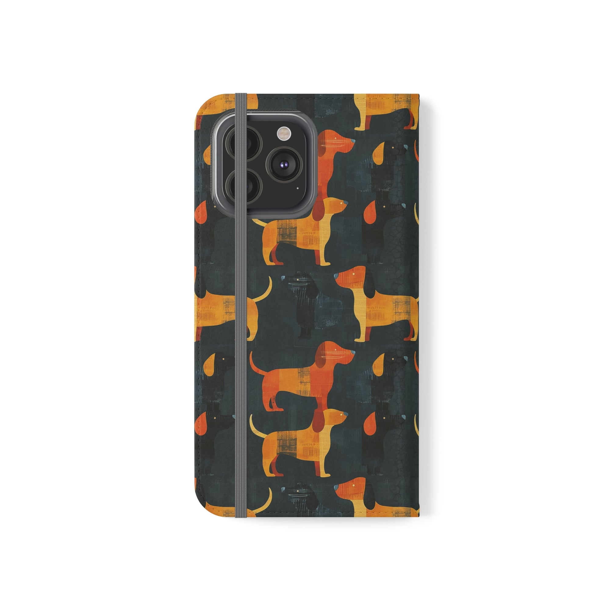 Dapper Dachshund Noir Glow Flip Cases